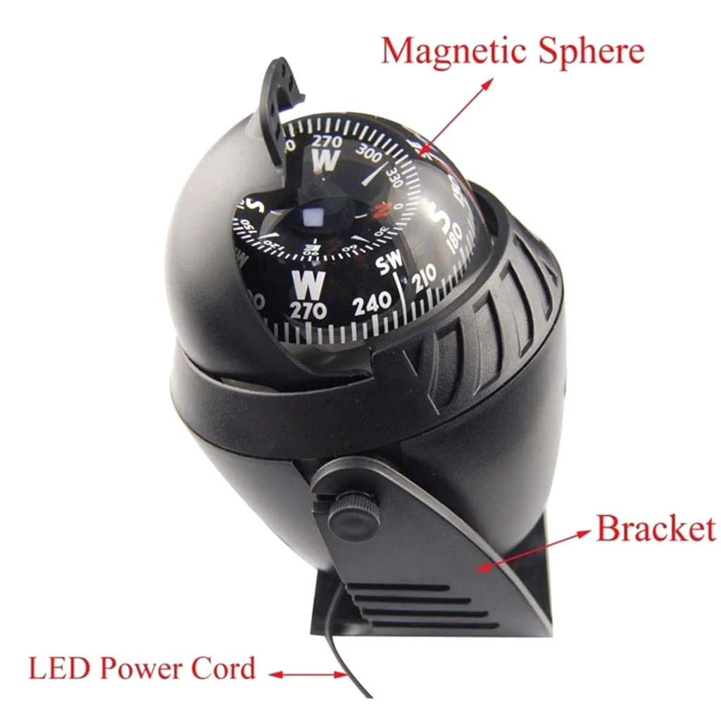 Большой Морской поворотный Компас для приборной панели крепление лодки