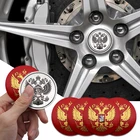 Крышка центра ступицы колеса 56,5 мм, никелевая металлическая наклейка для автомобиля, эмблема орла Российской Федерации для стайлинга автомобиля, 4 шт.