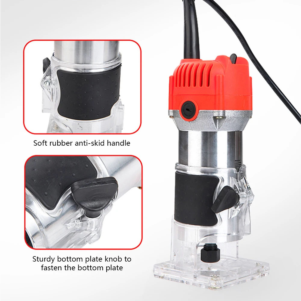 220V/110V Woodworking Electric Trimmer 30000rpm Wood Milling Engraving Slotting Trimming Machine Router | Инструменты