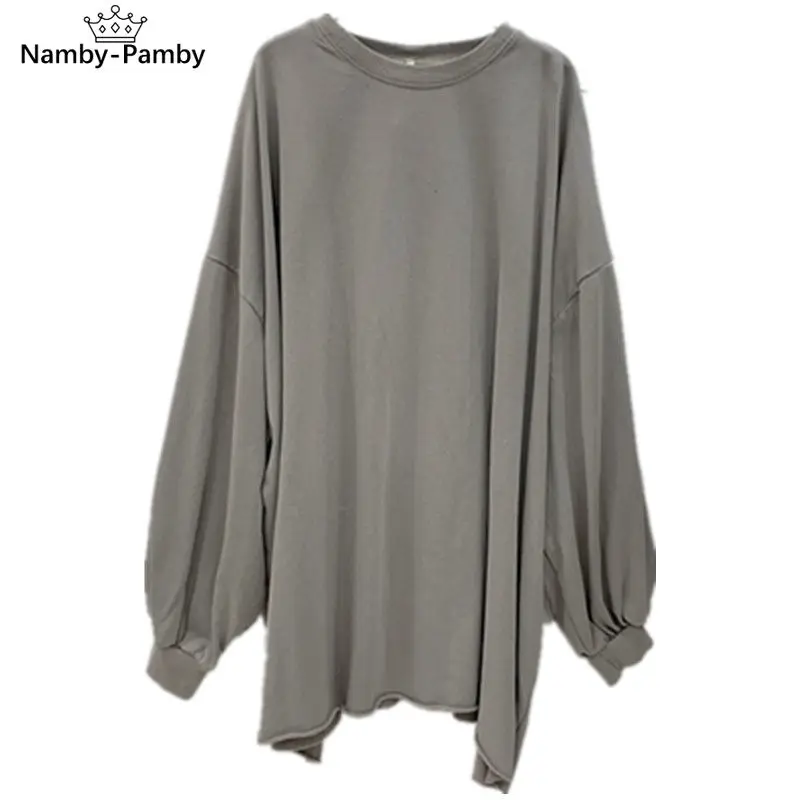 

Sweatshirt girl street wear loose hip-hop Harajuku female casual long-sleeved female high street super large round neck