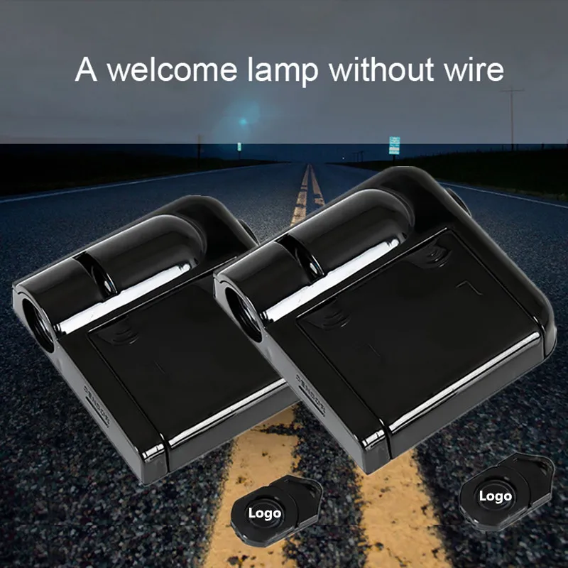 1 пара автомобильных дверей беспроводной приветственный светильник логотип