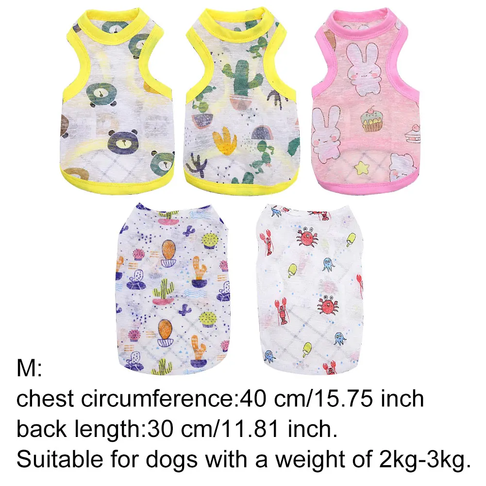 

Breathable Dog Clothes Spring Summer Dog Vest Down Jacket Puppy Small Dog T-Shirt French Bulldog Yorkshire Chihuahua Dog Tshirt