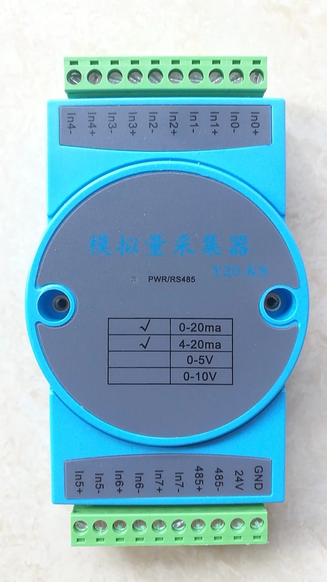 4-20mA to RS485 Modbus Analog Data Acquisition Module 8-channel Current and Voltage Input Isolation Y20-K8 | Электроника