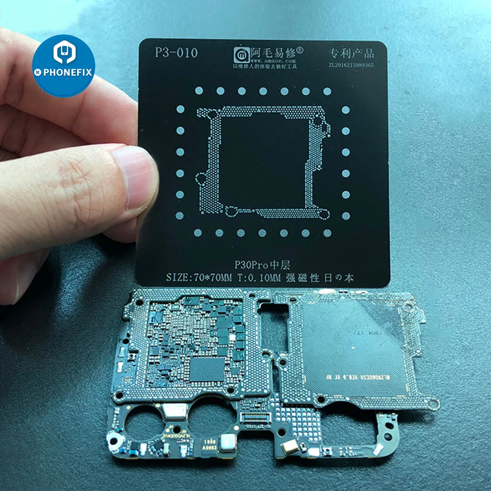 

BGA Reballing Stencil Middle Frame BGA Soldering Template for Huawei P30 Pro/Mate30 Pro Tin Planting Net Motherboard Repair Tool