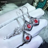 kjjeaxcmy boutique jewels 925 pure silver inlay natural snow crystal yellow crystal womens ring necklace pendant set inlay