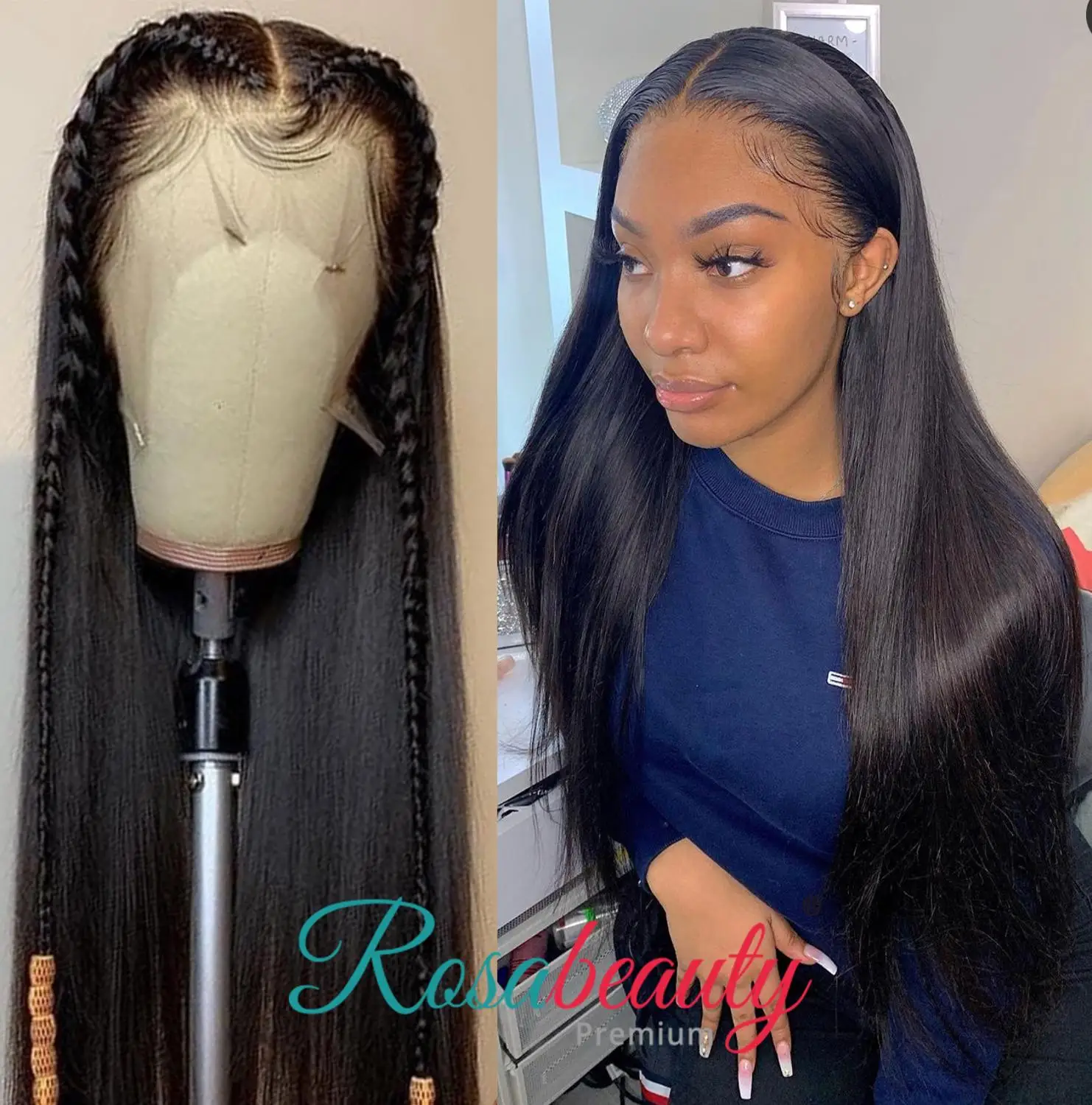 180 плотные прямые парики Melodie из человеческих волос на сетке спереди бразильские