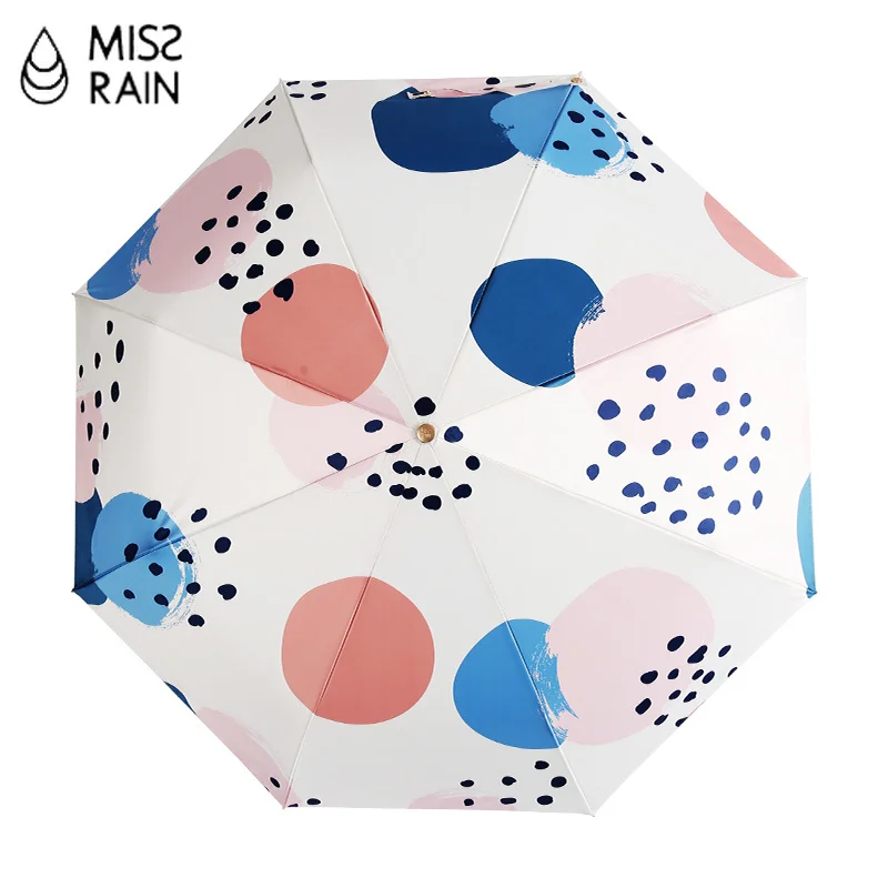 Роскошный женский зонтик с золотой ручкой хрустальным шаром от солнца складной