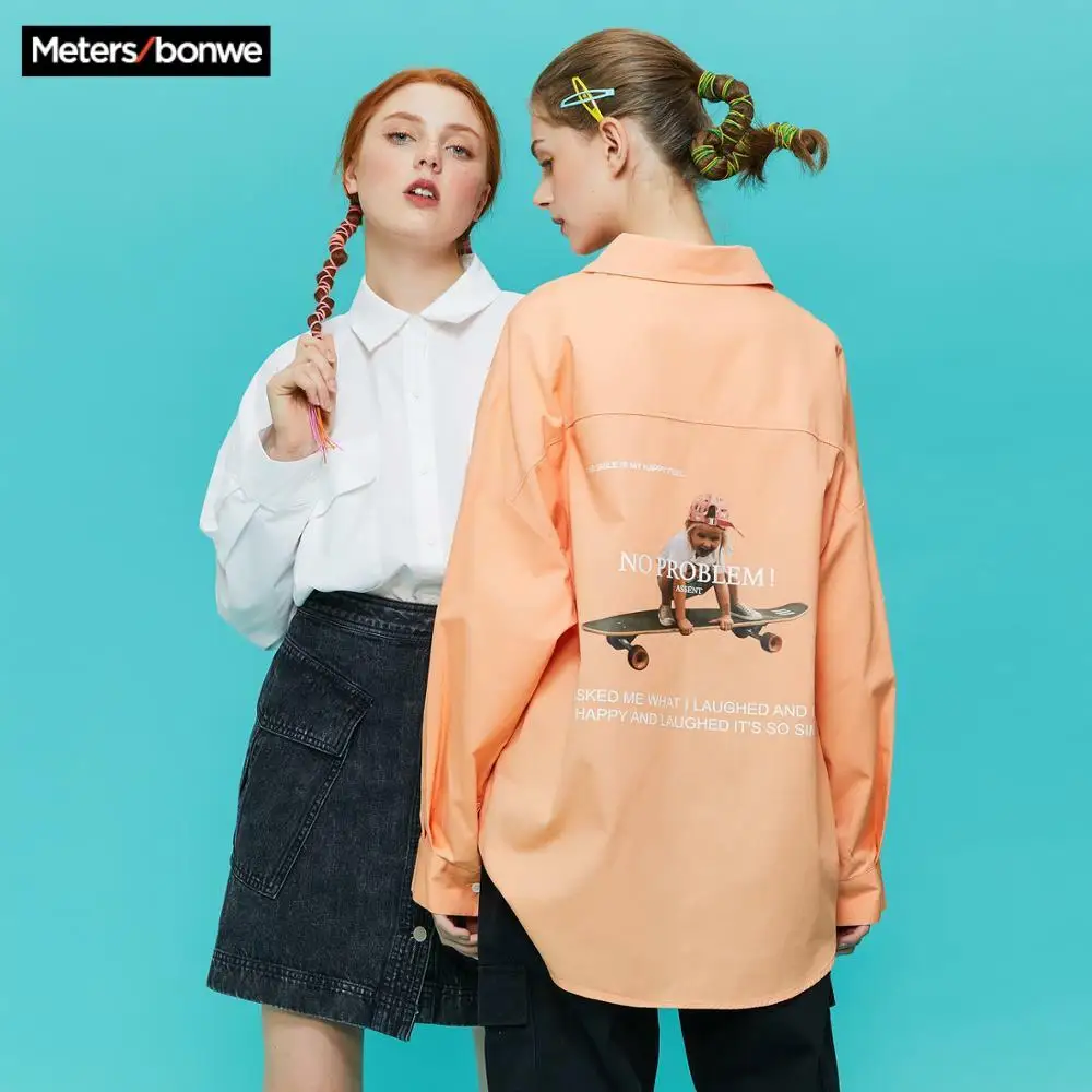 Metersbonwe брендовые рубашки женские 2020 новая весенняя блузка с длинными рукавами
