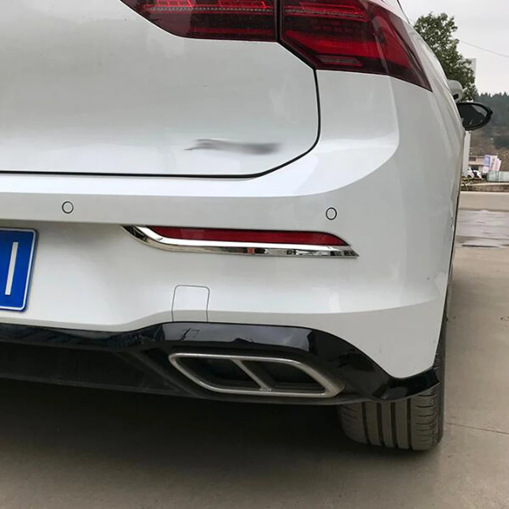 Для Volkswagen VW Golf 8 MK8 R 2021 2022 хромированный задний отражатель противотумансветильник