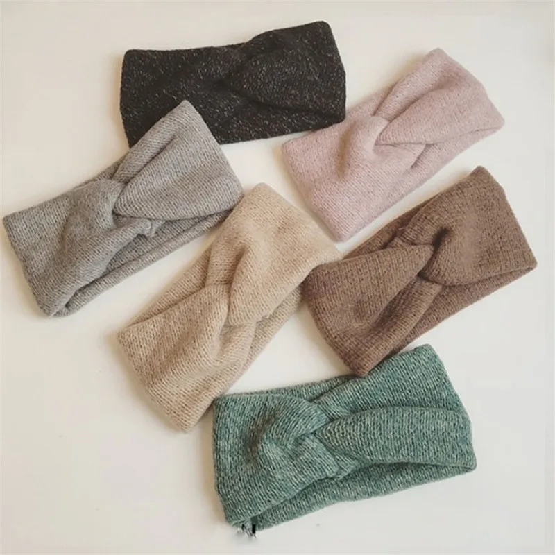 Стильные женские сумки через мягкой смеси волокон шерсти плетения и повязка на