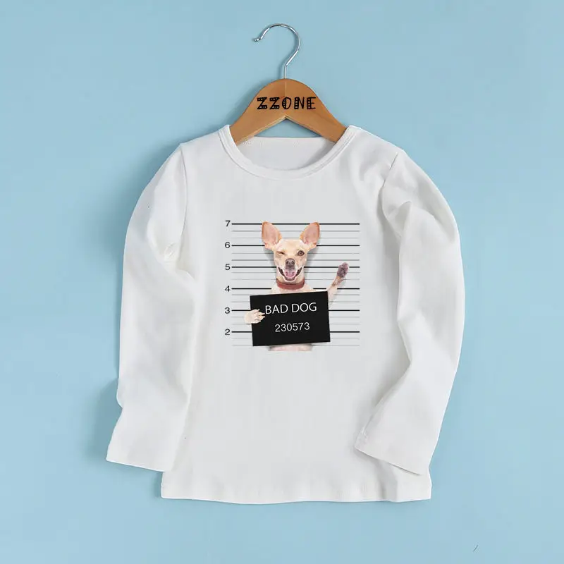 Модная футболка для мальчиков/девочек с рисунком плохого/мопса французского