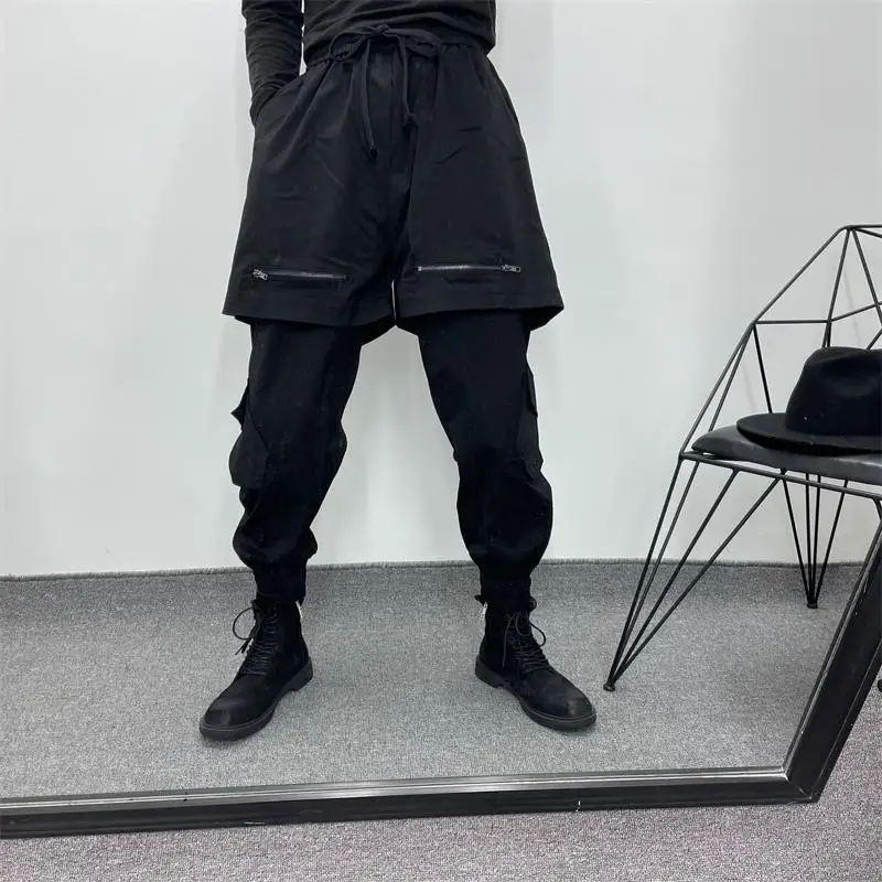 Men's Harlan Pants Spring And Autumn New Dark Cargo Style False Two Hip Hop Street Casual Loose Oversized Pants