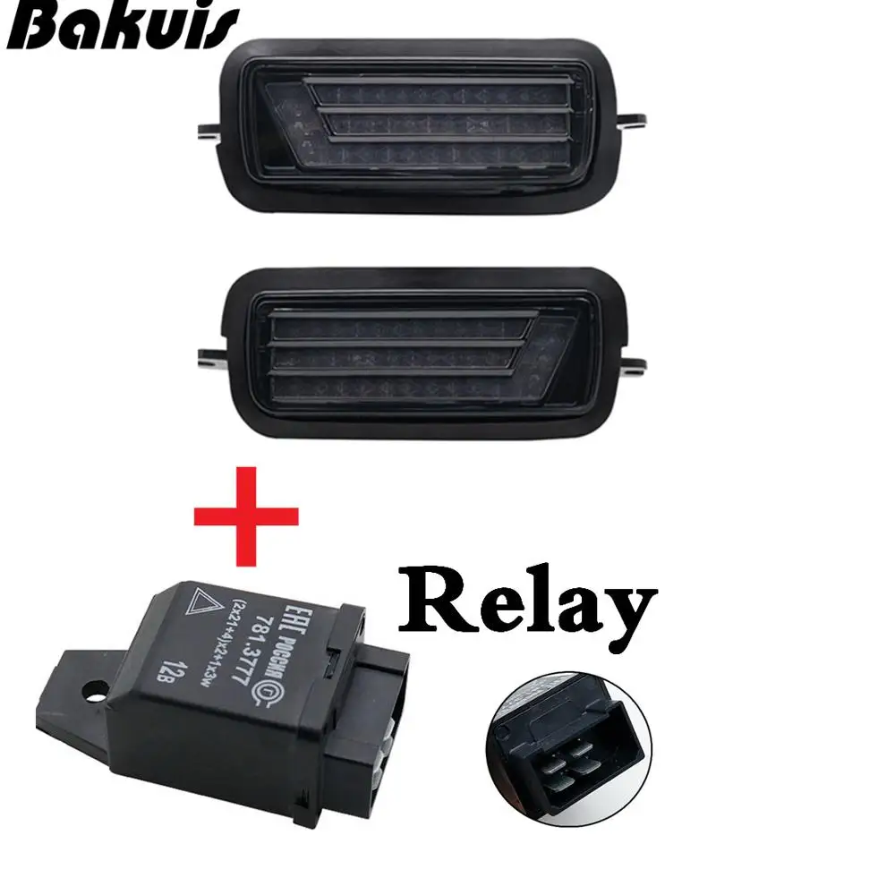 Lights and Relay Для Лада Нива 4X4 1995-светодиодный задний фонарь с ходовым поворотным сигналом PMMA/ABS пластик функциональные аксессуары Тюнинг Автомобиля - Цвет: Lights and Relay
