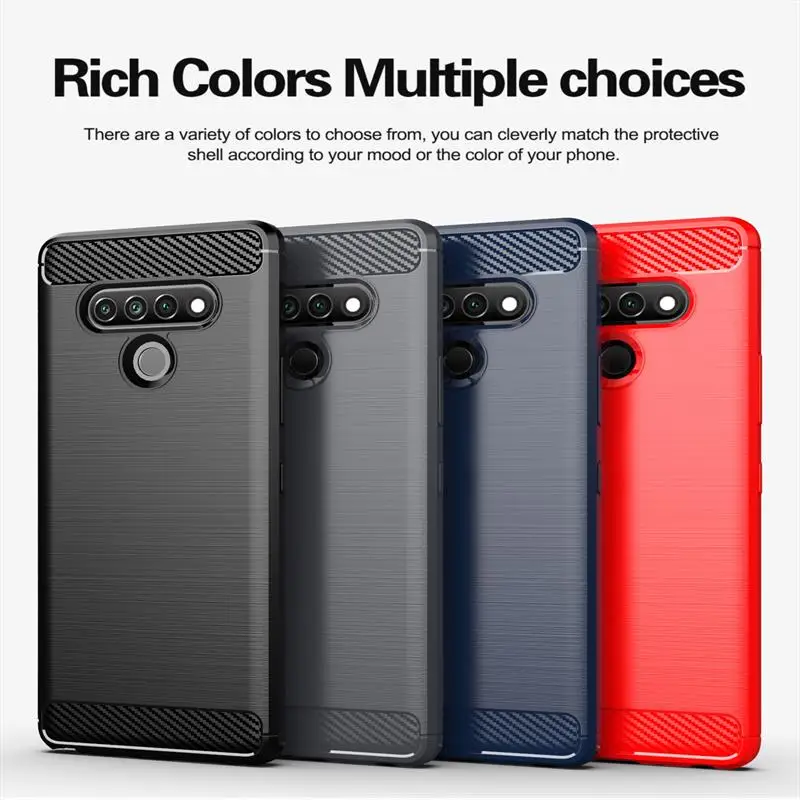 

For LG G8 ThinQ G8S G8X V50 V50S V60 Stylo 4 Plus 5 5X 6 Q51 Q52 Q60 Q61 Q62 Q70 Q92 Q6 Q7 Q8 Case Shockproof Silicone Cover