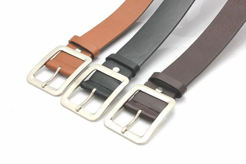 

Women Belts Jeans buckle Men's Casual Faux Leather Belt Buckle Waist Strap Belts Single-hole design Belt For Women/Men