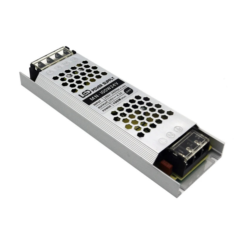 

Ультратонкий импульсный источник питания, осветительный трансформатор, AC190-240V 100 Вт, адаптер питания светодиодный светодиодных лент