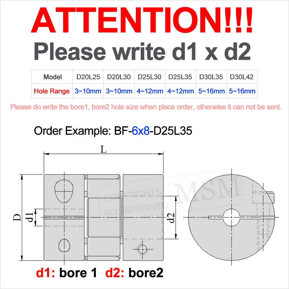 Муфты для вала MSM муфты двигателя гибкие паука D20L30 D25L30 D25L35 D30L35 D30L42|Приводные