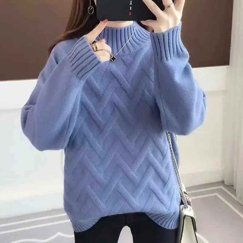 WTEMPO 2019 осенне-зимний пуловер свитер женский с длинным рукавом и высоким