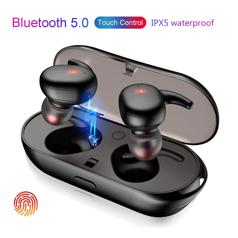 Настоящие Bluetooth 5 0 наушники touch TWS беспроводные спортивные с громкой связью 3D