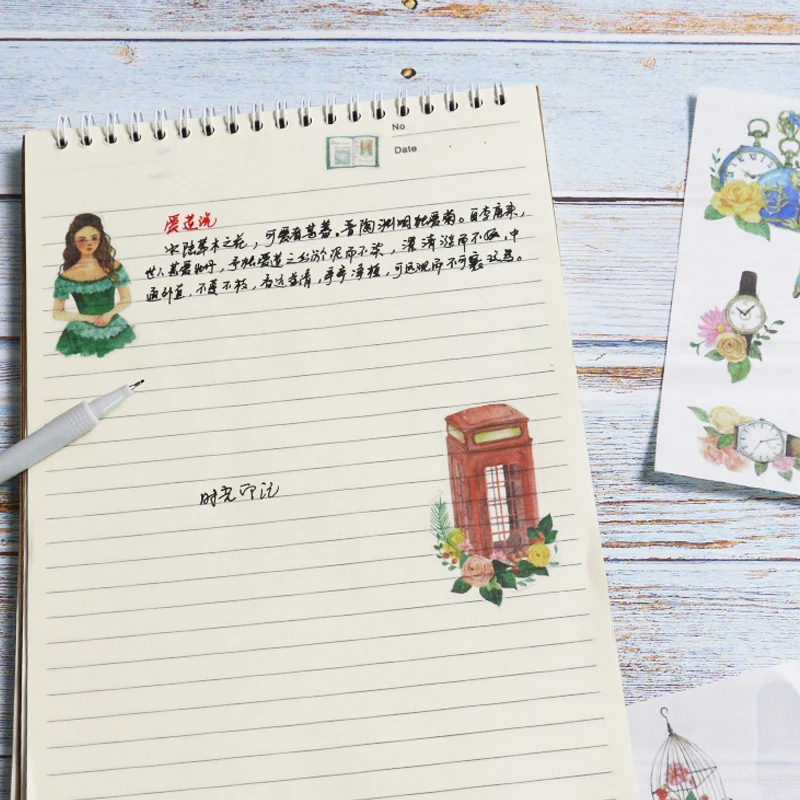 

Korean Sticker Creative Aesthetics DIY Manual Photo Album Scrapbook Stationery Kawaii Stickers