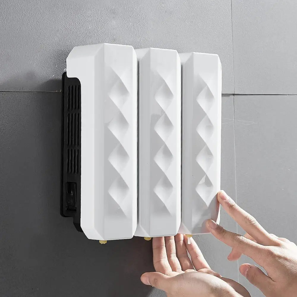 

Nail Free Wall Mounted Bathroom 350ML Soap Dispenser Mounted Shampoo Liquid Soap Bottle Bathroom Accessories