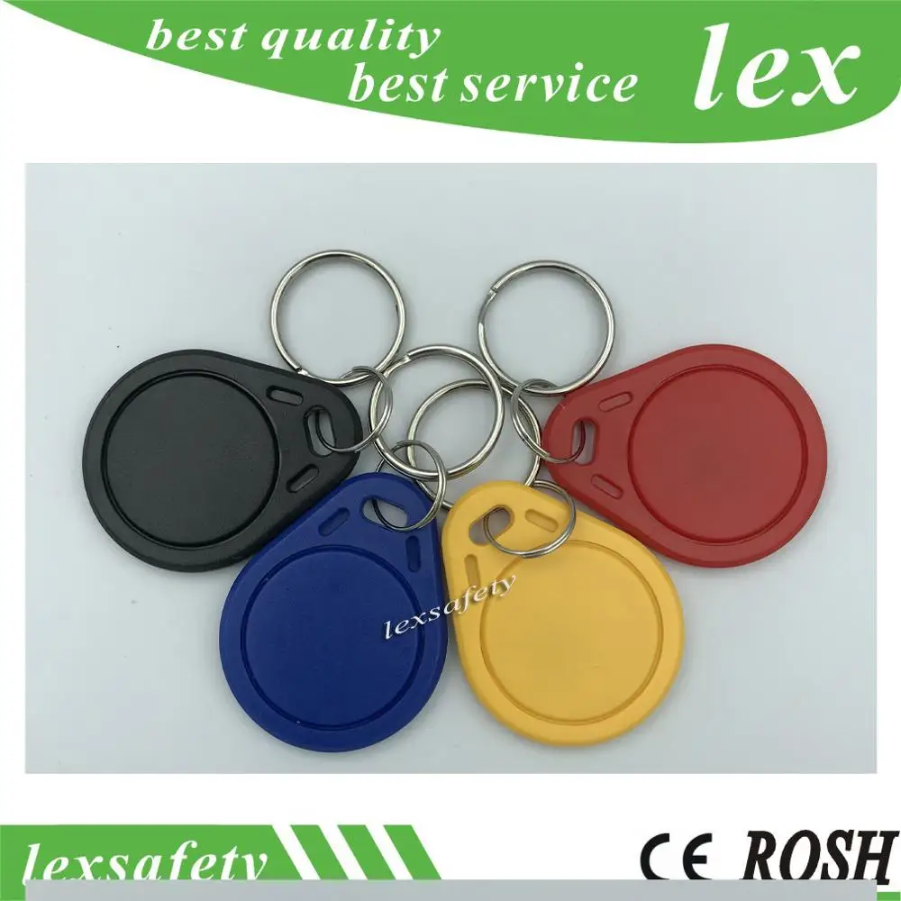 100pcs 13.56Mhz RFID FUID Key fobs one-time key copy keychain UID smart chip tag Changeable Block 0 writable IC Tag | Безопасность и