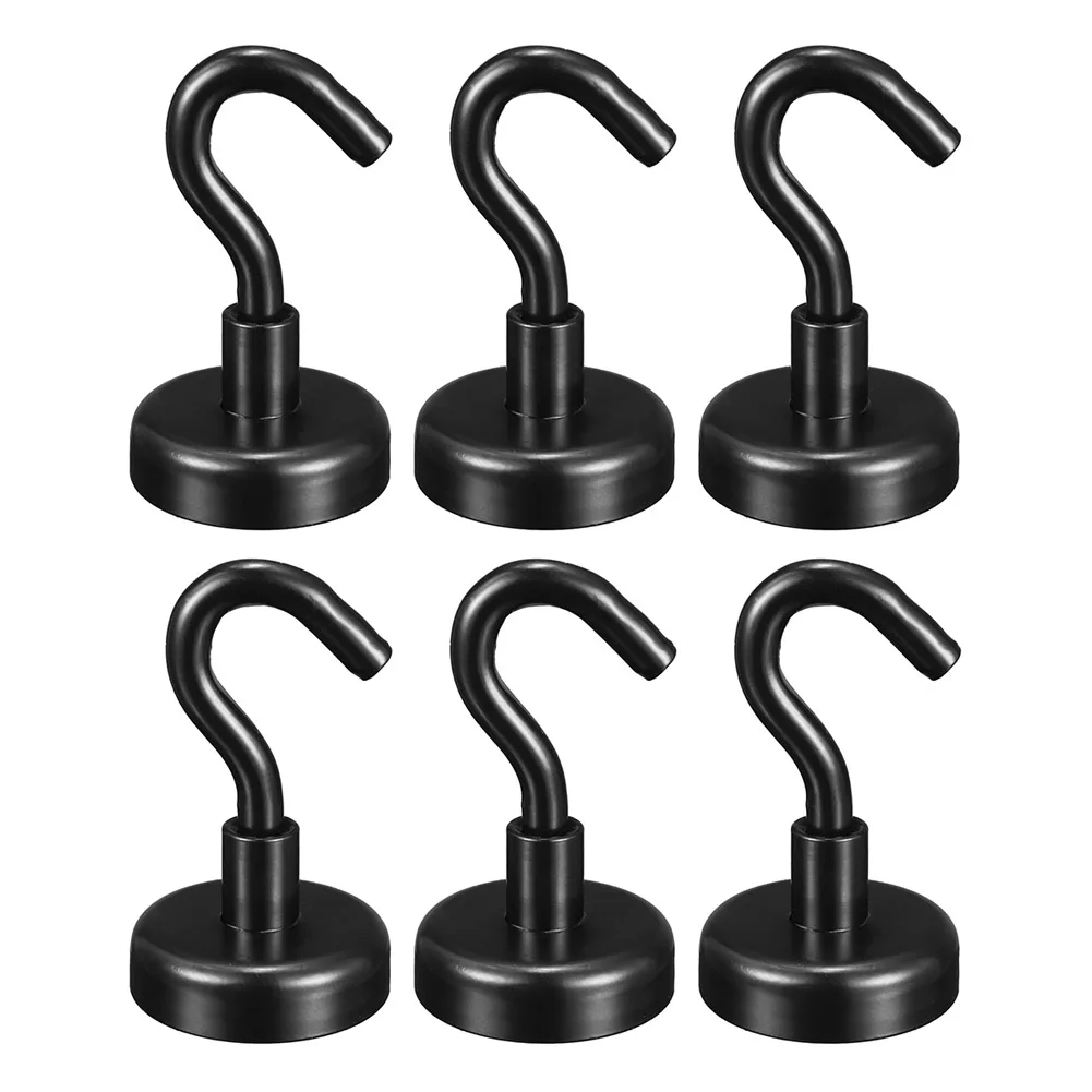 

Hot 6Pcs 22kg Strongest Rare Earth Neodymium Magnet Magnetic Hanging Hooks Holder MVI-ing