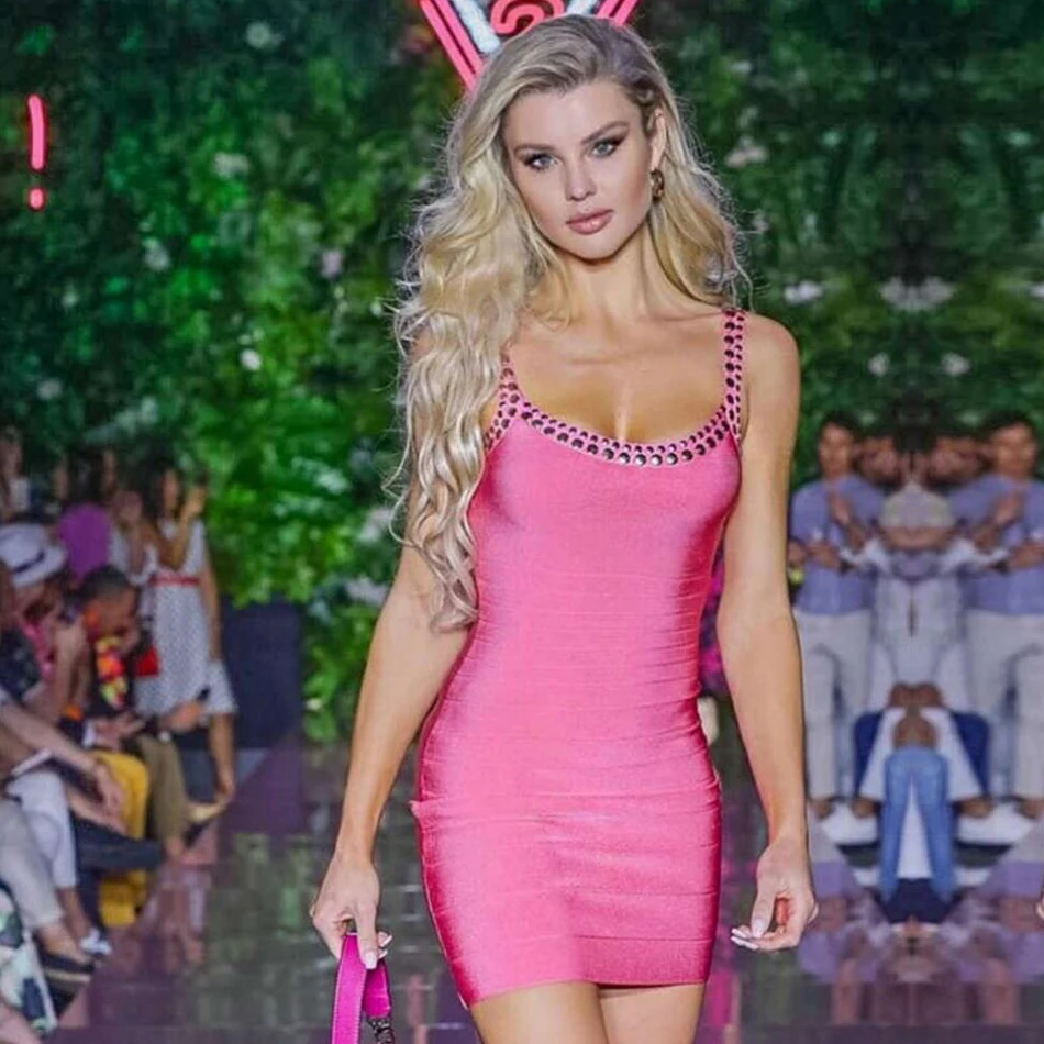 Adyce 2020 новое летнее Облегающее с завязками Клубное платье бусинами женское