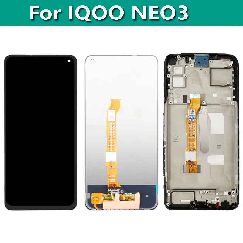Pantalla LCD de 6,57 pulgadas para iQOO Neo3, montaje de digitalizador con pantalla t&aacute;ctil, Original, para VIVO IQOO Neo 3, piezas de reparaci&oacute;n-0
