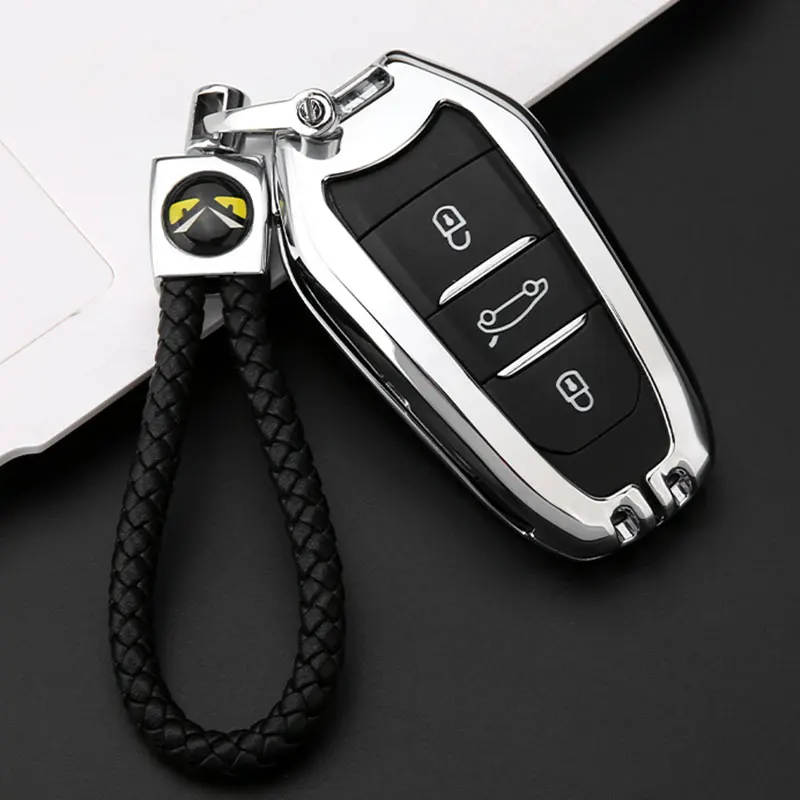 A-Silver rope buckle Брелок для ключей из цинкового сплава, брелок для ключей Citroen C2 C3 C4 C5 C6 Aircross Picasso Xsara C-Elysee C-Quatre - Название цвета: A-Silver rope buckle
