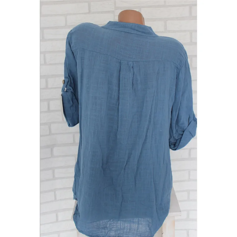 Женская мешковатая блузка в стиле бохо хлопковый кафтан с длинным рукавом и v