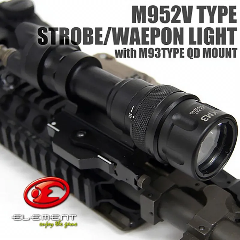 Element Airsoft M952V Weapon Light Strobe LED Tactical Flashlight Linterna Softair Arma Rifle Gun Lamp Hunting Lights EX192 | Спорт и