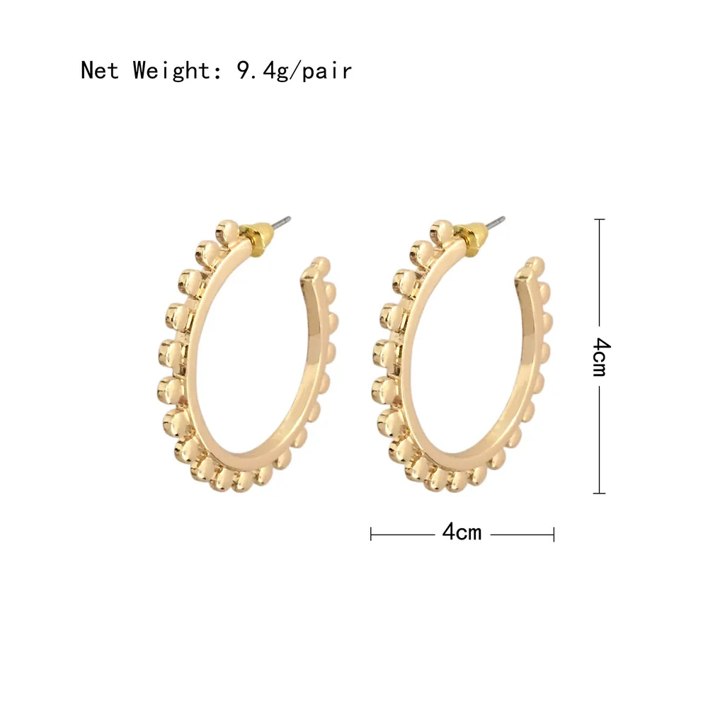 

Causal Basic Item Gold Color Plating Varies Shape Hoop Earrings For Women Girl Unique Special Daily Wearing Accessories