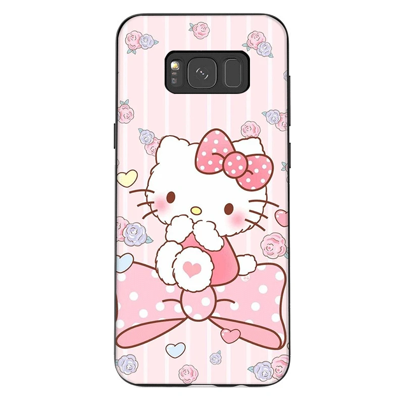 Чехол для телефона Samsung J6 A70 A60 A50 A40 A20 A30 A10 A7 A6 A5 A3 A8 A9 чехол Hello Kitty Cool|Чехлы-накладки|