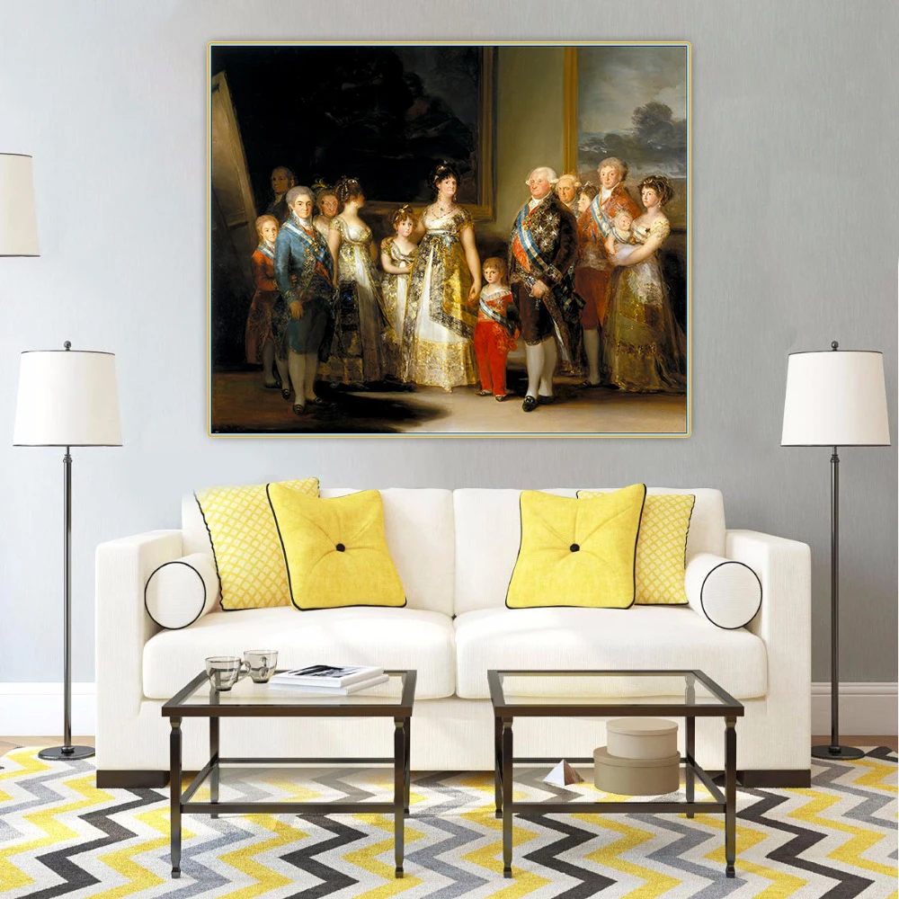 Citon Francisco Goya 》 The Family of Chaffrles IV картина маслом на холсте художественный постер
