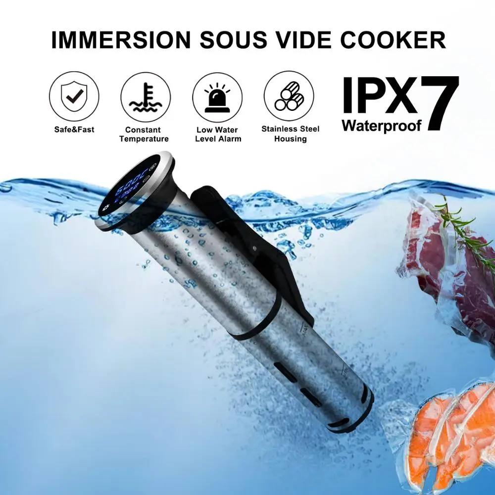 Погружной термостат циркулятор Biolomix IPX7 2 го поколения из нержавеющей стали Sous Vide