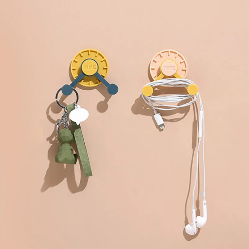 

Крючок Zollor самоклеящийся, Не оставляющий отверстий, креативный вращающийся крючок, настенный крючок для хранения мелких предметов для кухн...