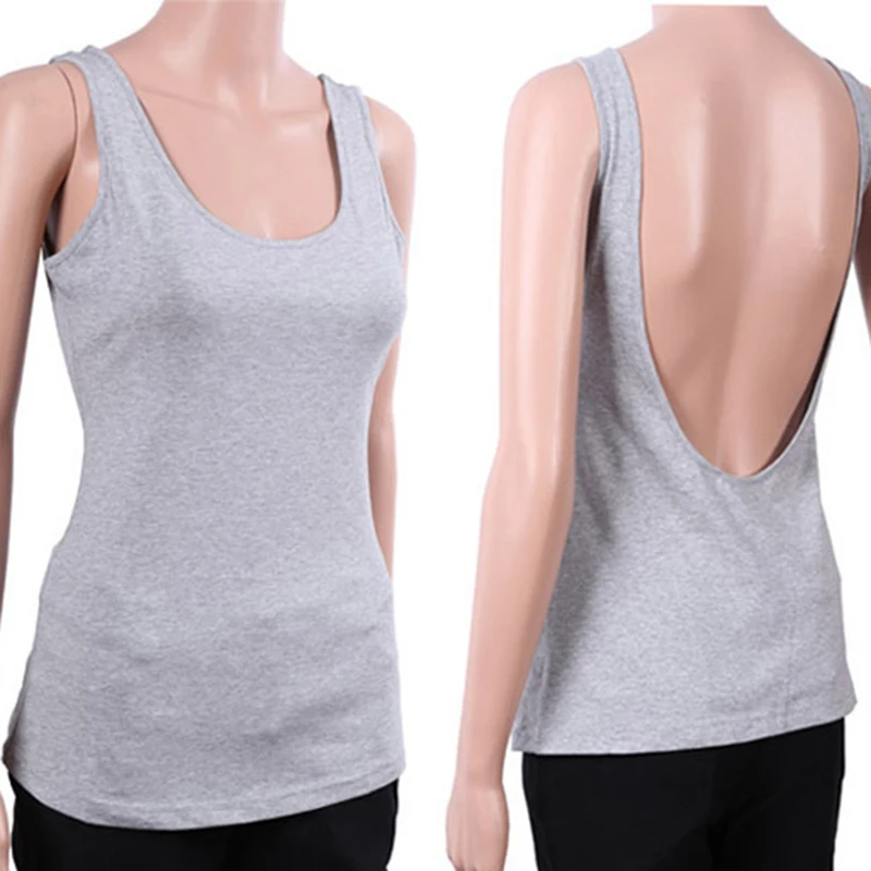 

Sexy Backless Tank Tops For Women Summer O-Neck Back Deep V Clubwear Beachwear Slim Ladies Vest Casual Sleeveless Tank Top Tee