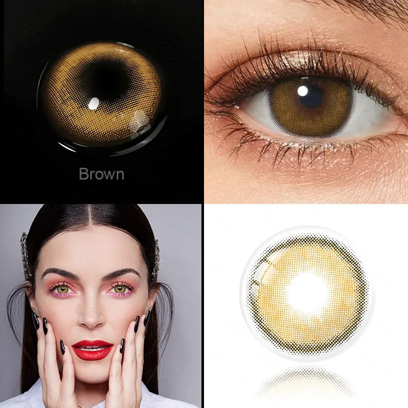 colored contact lenses for eyes 1pair lenses brown green gray yearly eye color lens contacts non prescription color clear lenses free global shipping
