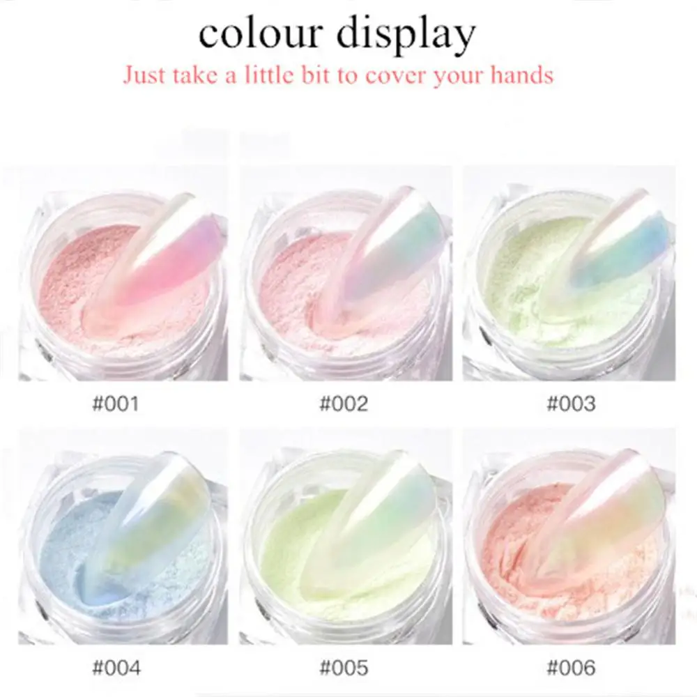 0 1 г/кор. градиентные зеркальные лазерные блестящие порошки для ногтей Auroras