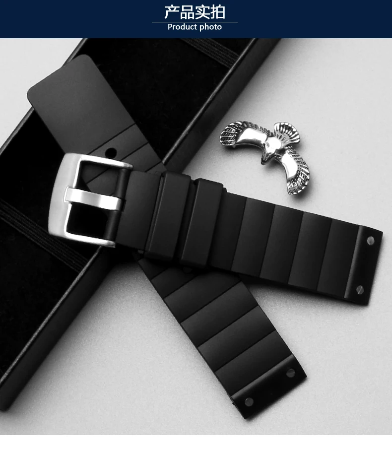 Силиконовый ремешок для часов для Cartier Santos W20121U2 ремешок 23 мм для мужских часов
