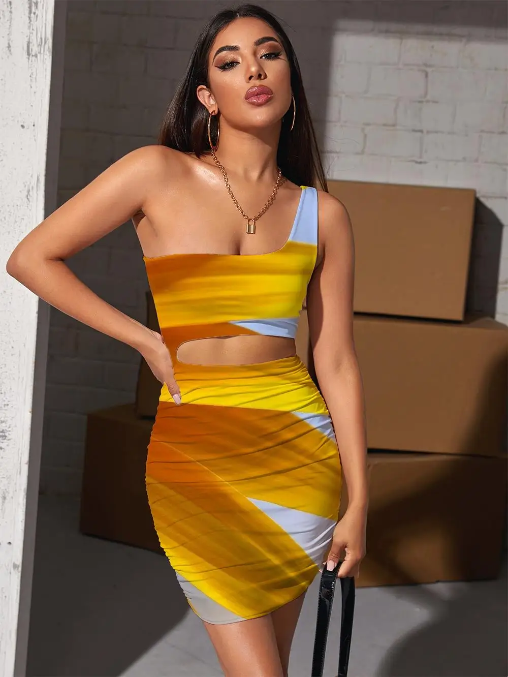 

Giyu Brand Sunflower Dress Women Blue Sky Hollow out Dresses Harajuku 3d Print Womens Clothing Mini Evening Beach Beach Femme