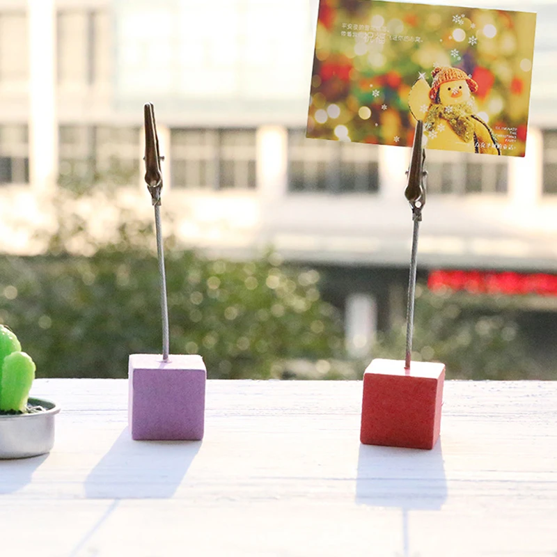 Милые красочные металлические Бумага фото карточный зажим памятки картина