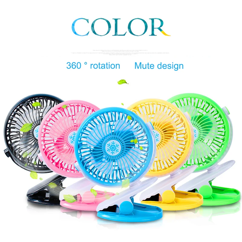 

Портативный охлаждающий мини-вентилятор с USB, вращающийся на 360 градусов, перезаряжаемый воздушный вентилятор, настольный вентилятор с зажи...