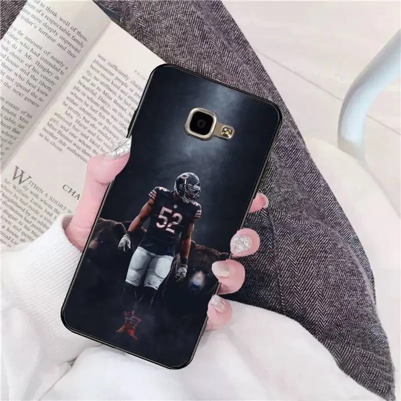 

LJHYDFCNB Chicago Bears BLACK TPU Phone Case For Samsung A 9 10 20 30 40 M20 S 30 31 J5 J5prime 6 7 Plus