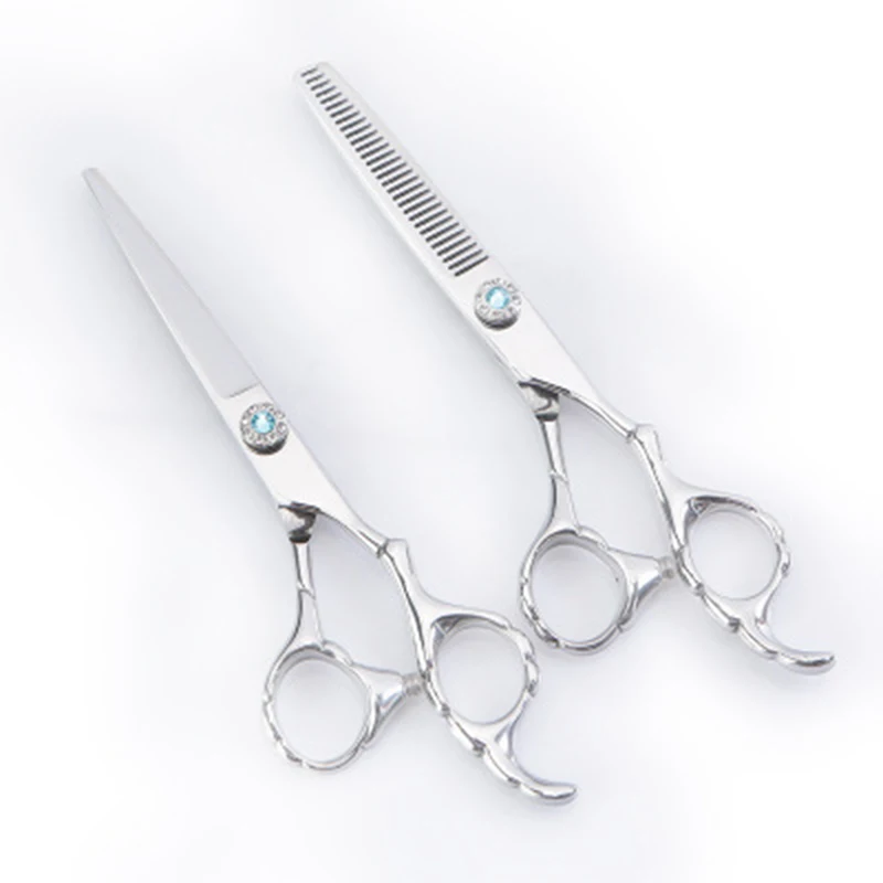 

COSTWAY 6 Inch Cutting Thinning Styling Tool Hair Scissors Stainless Steel Salon Hairdressing Shears Regular Flat Teeth Blades