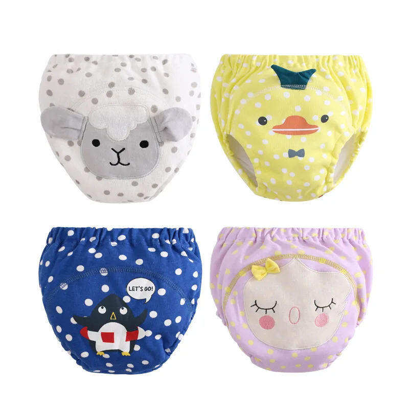 Хлопковое нижнее белье для малышей тренировочные штаны туалета тканевые