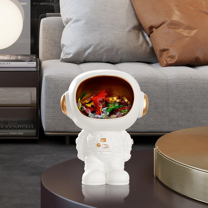 

Creative Astronaut Ornaments Nordic Resin Spaceman Storage Organizer Desktop Crafts Sculpture Figurine Living Room Decoration