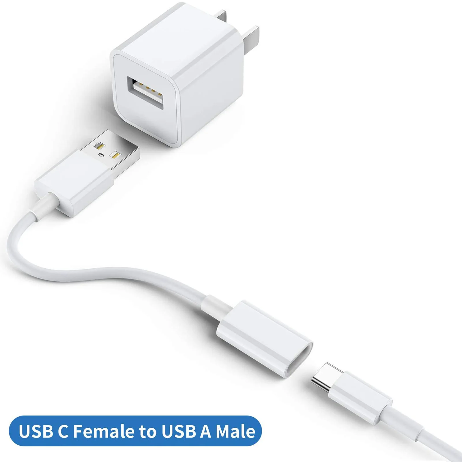 3 шт. USB C Женский к usb-штырем Зарядное устройство Кабельный адаптер конвертера