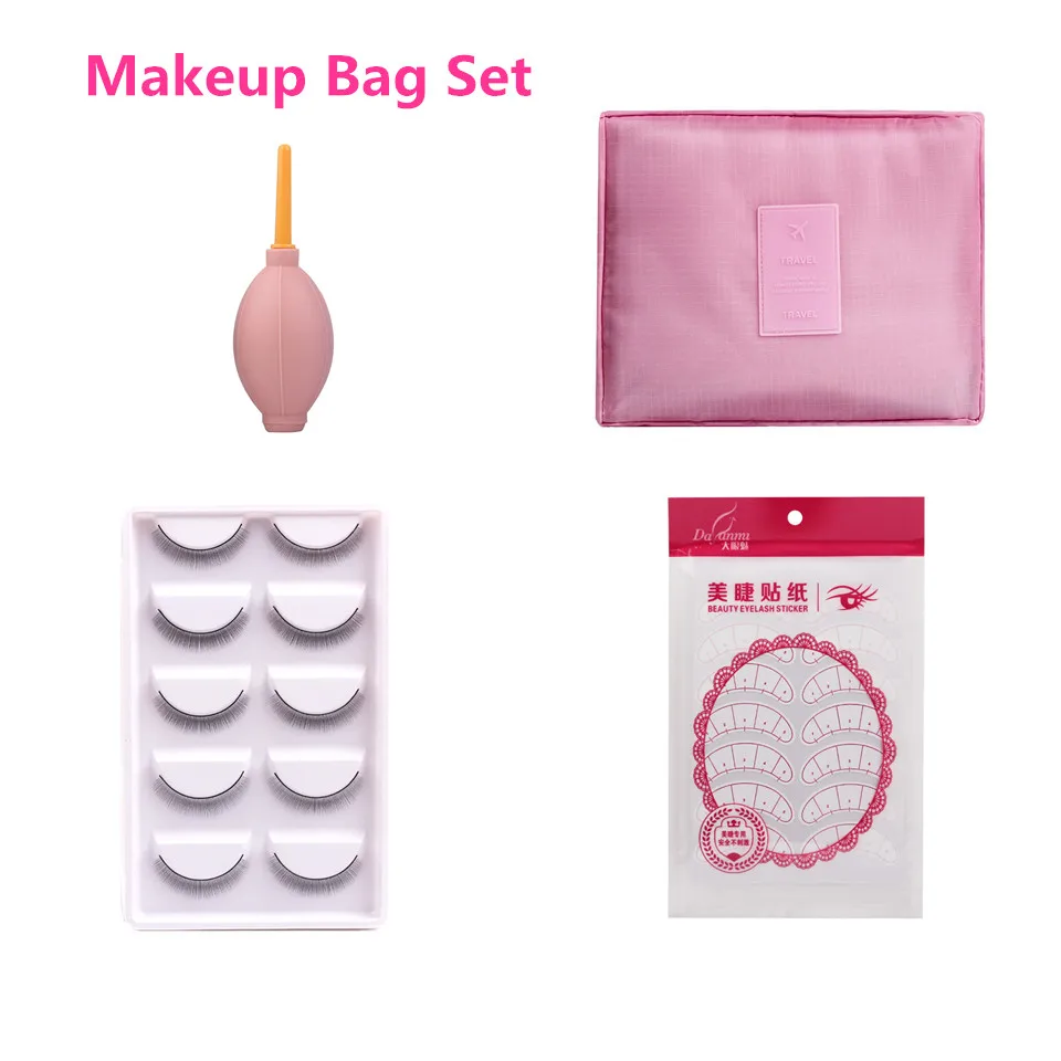 

NEWCOME False Eyelash Extension Practice Kit Brush Tweezers Glue Holder Eye Gel Pads Tapes False Lash Grafting Eyelash Tools Kit
